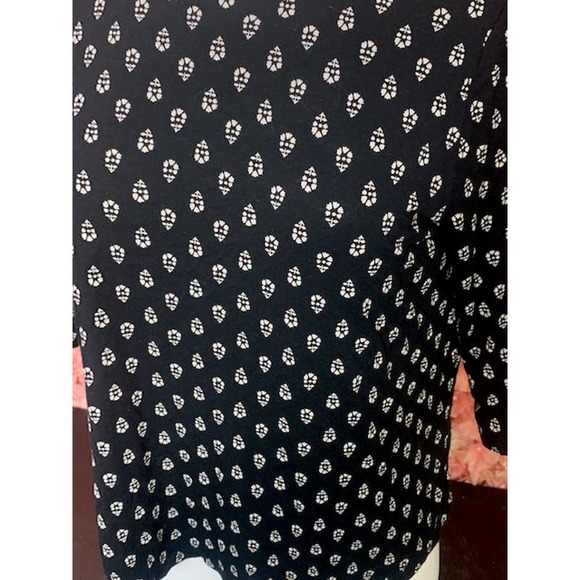 Jjill Wearever 3/4 Shirt Medium Black and White - Picture 4 of 4